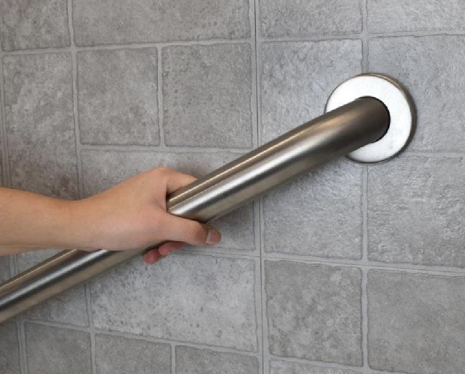 Traditional Series grab bar installed in a bathroom